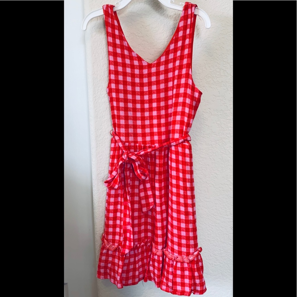 GB Girls, Red & White checkered sleeveless dress